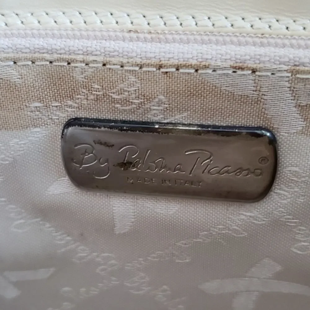 Vintage Paloma Picasso Ivory Leather Shoulder Bag